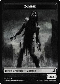 Zombie (010) // Zombie (011) Double-Sided Token [Commander 2019 Tokens] | Jomio and Rueliete's Cards and Comics