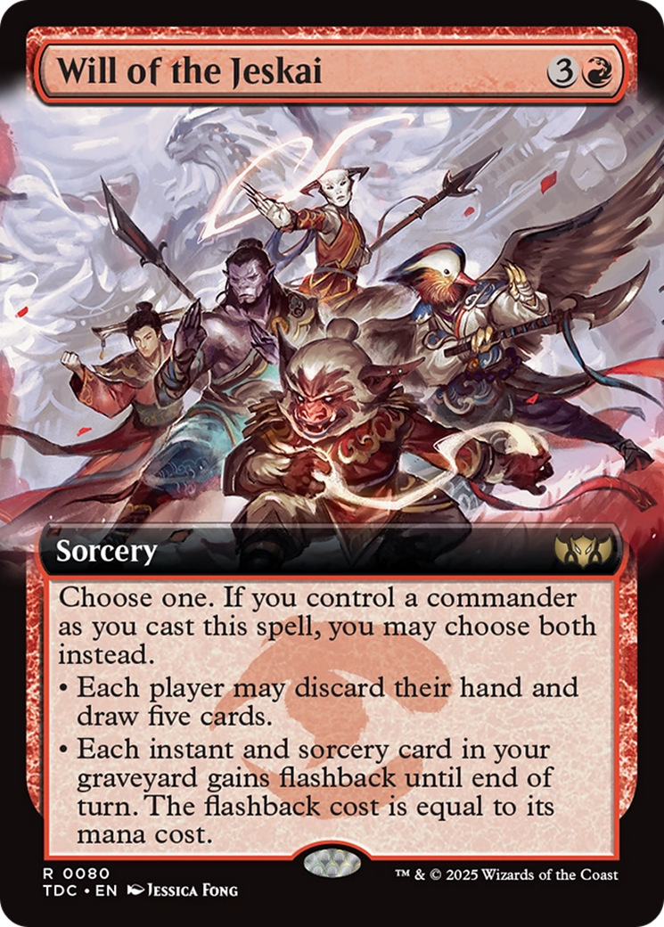 Will of the Jeskai (Extended Art) [Tarkir: Dragonstorm Commander] | Jomio and Rueliete's Cards and Comics