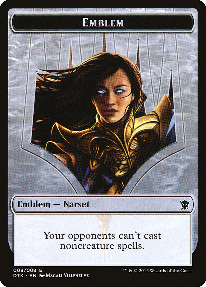 Narset Transcendent Emblem [Dragons of Tarkir Tokens] | Jomio and Rueliete's Cards and Comics
