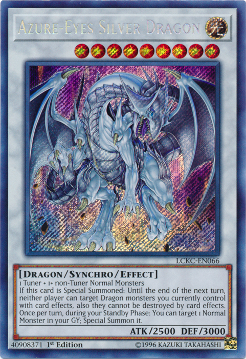 Azure-Eyes Silver Dragon [LCKC-EN066] Secret Rare | Jomio and Rueliete's Cards and Comics