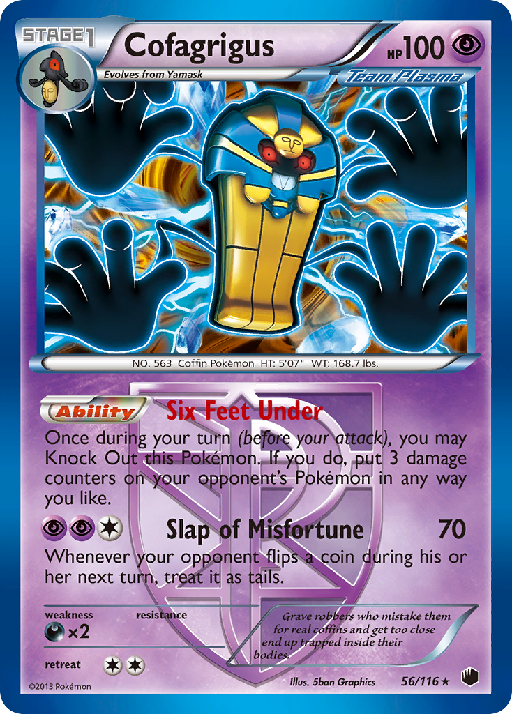 Cofagrigus (56/116) [Black & White: Plasma Freeze] | Jomio and Rueliete's Cards and Comics