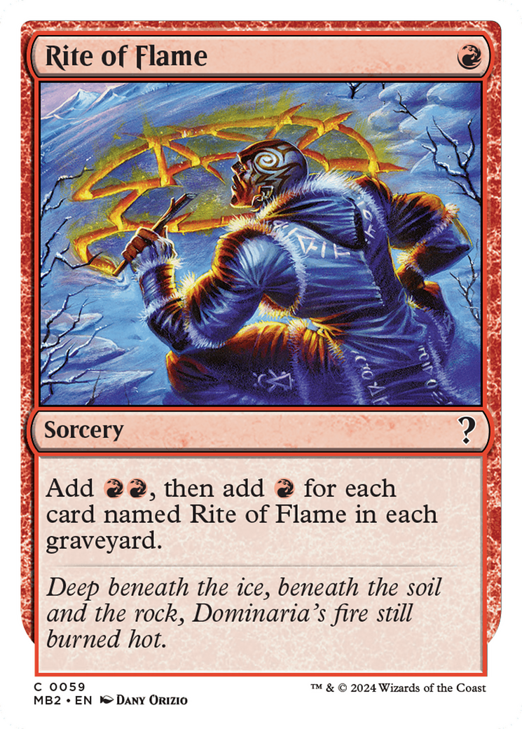 Rite of Flame (White Border) [Mystery Booster 2] | Jomio and Rueliete's Cards and Comics
