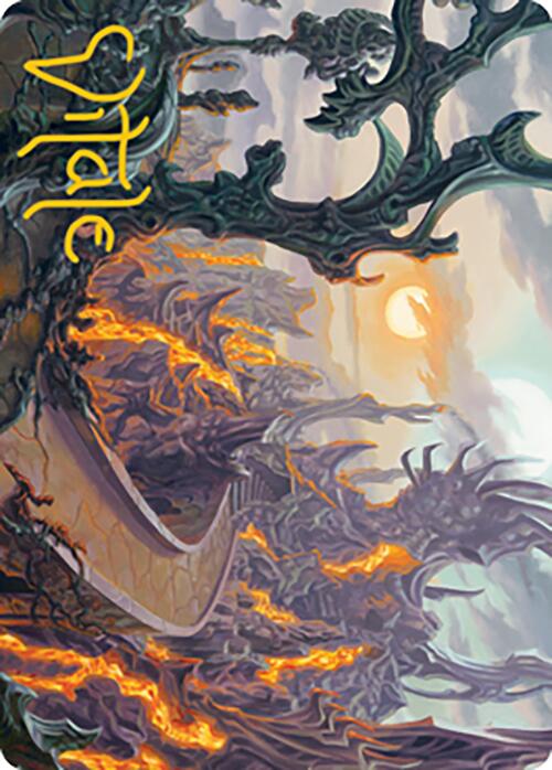 Drossforge Bridge Art Card (Gold-Stamped Signature) [Modern Horizons 2 Art Series] | Jomio and Rueliete's Cards and Comics