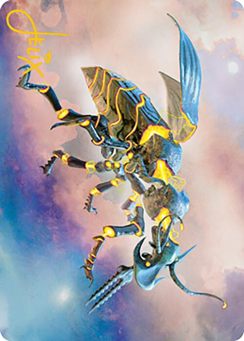 Zabaz, the Glimmerwasp Art Card (Gold-Stamped Signature) [Modern Horizons 2 Art Series] | Jomio and Rueliete's Cards and Comics