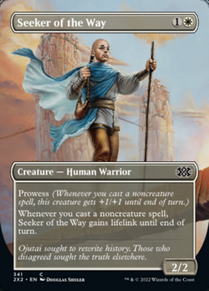 Seeker of the Way (Borderless Alternate Art) [Double Masters 2022] | Jomio and Rueliete's Cards and Comics