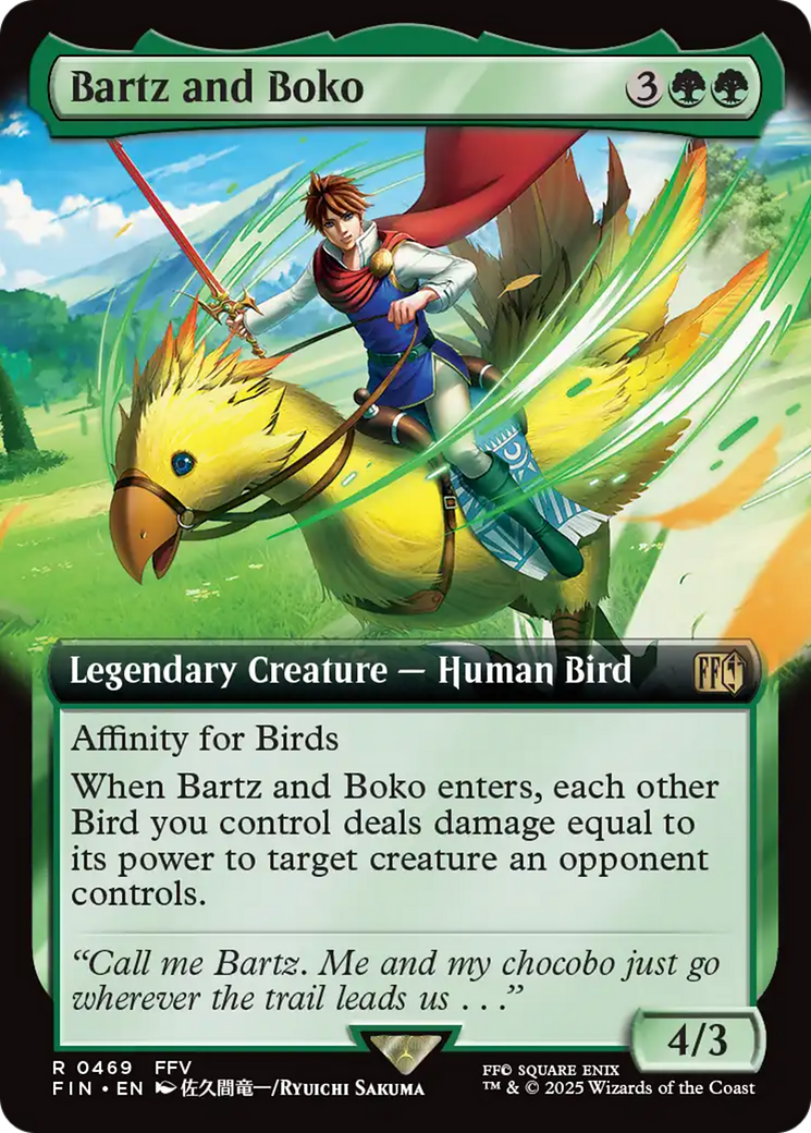Bartz and Boko (Extended Art) [FINAL FANTASY] | Jomio and Rueliete's Cards and Comics