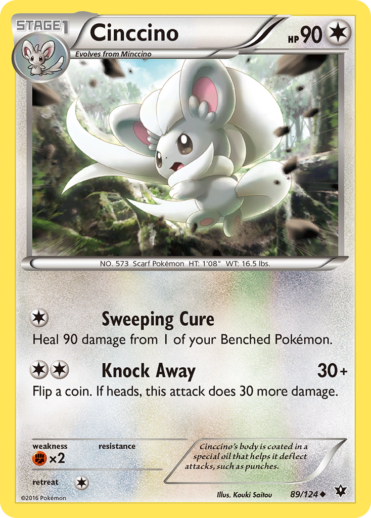 Cinccino (89/124) [XY: Fates Collide] | Jomio and Rueliete's Cards and Comics