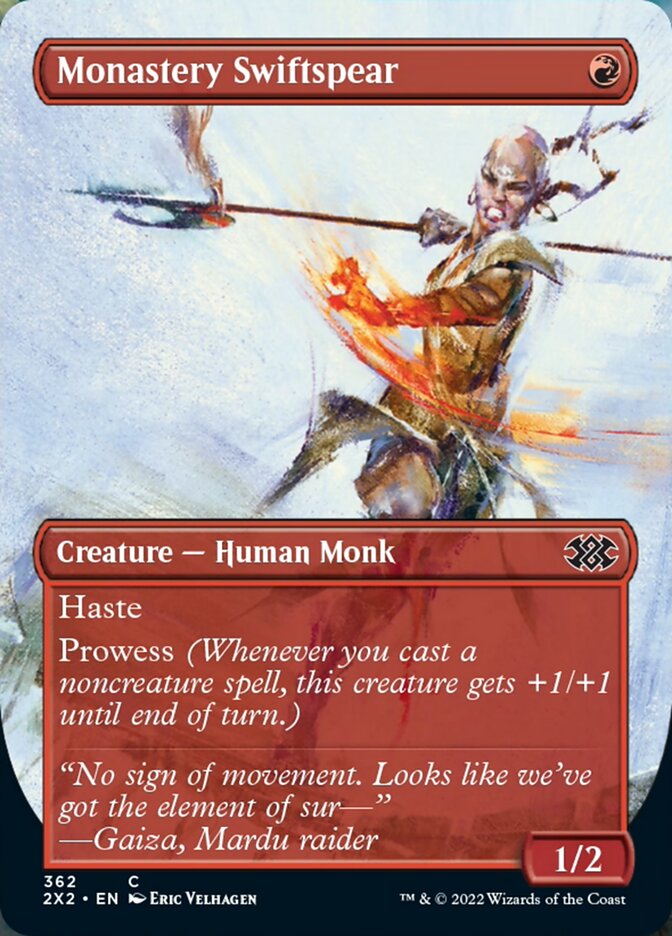 Monastery Swiftspear (Borderless Alternate Art) [Double Masters 2022] | Jomio and Rueliete's Cards and Comics