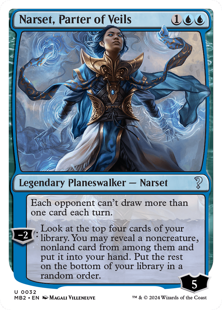 Narset, Parter of Veils (White Border) [Mystery Booster 2] | Jomio and Rueliete's Cards and Comics