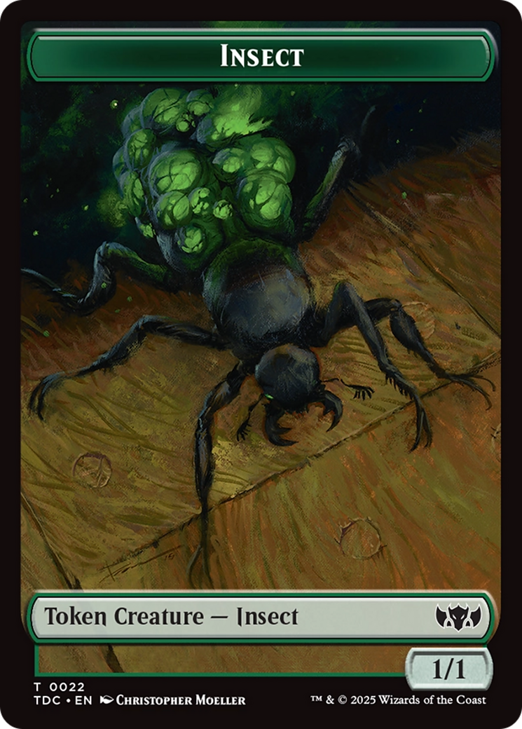 Insect (0022) // Zombie Druid Double-Sided Token [Tarkir: Dragonstorm Commander Tokens] | Jomio and Rueliete's Cards and Comics