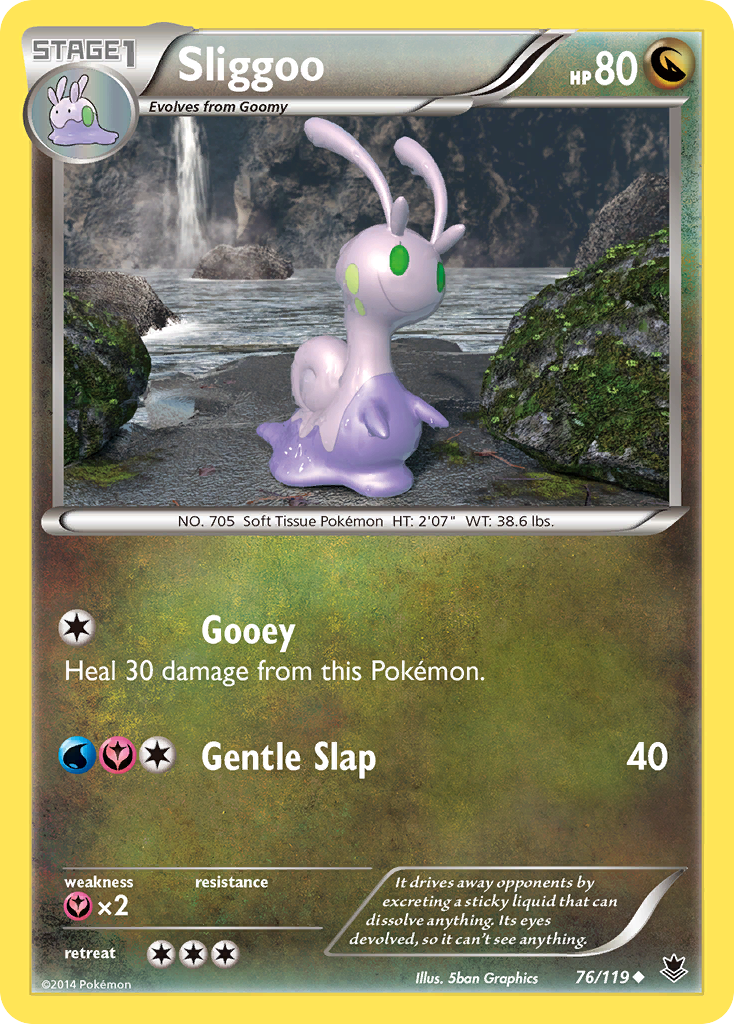 Sliggoo (76/119) [XY: Phantom Forces] | Jomio and Rueliete's Cards and Comics