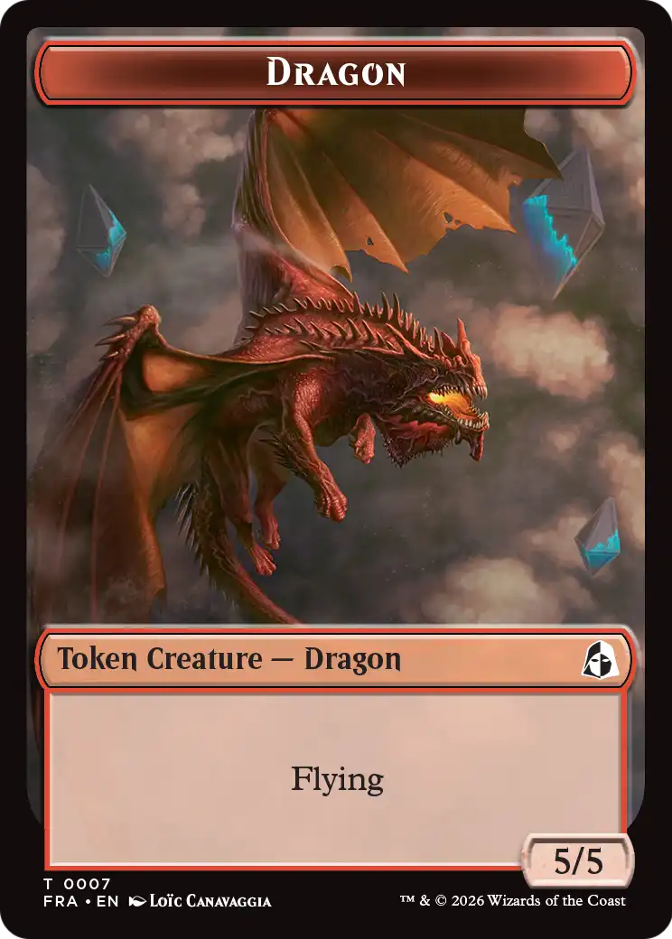 Dragon // Lotus Double-Sided Token [Reality Fracture Tokens] | Jomio and Rueliete's Cards and Comics