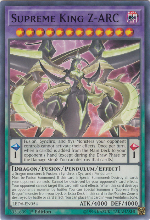 Supreme King Z-ARC [LED6-EN054] Common | Jomio and Rueliete's Cards and Comics