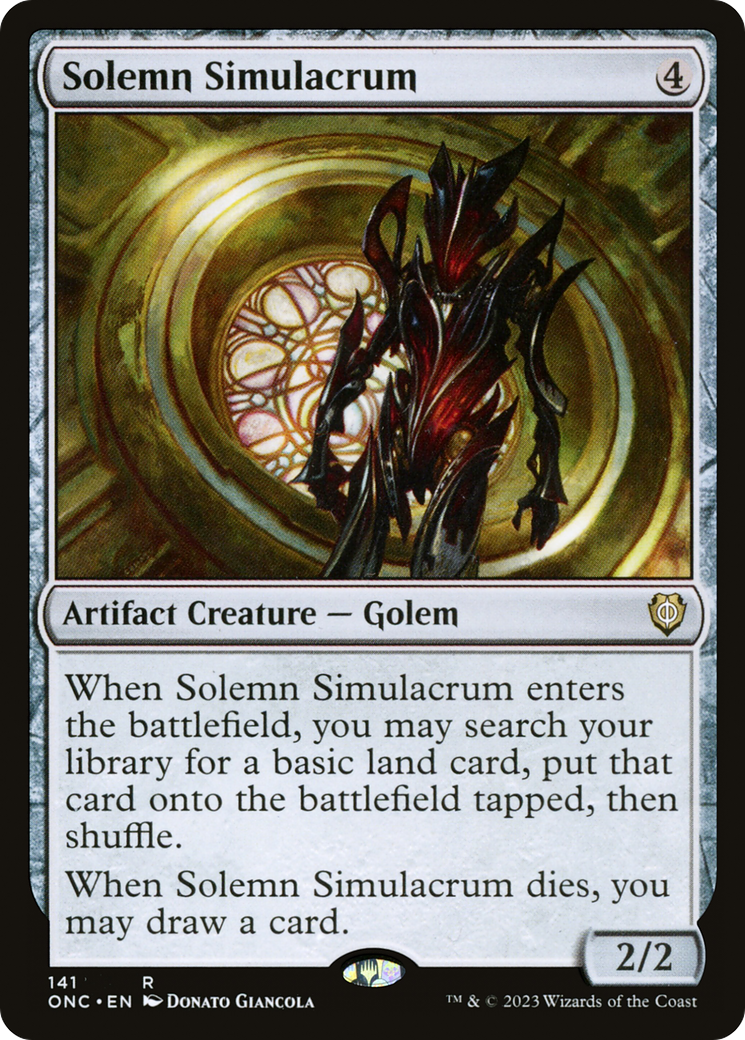 Solemn Simulacrum [Phyrexia: All Will Be One Commander] | Jomio and Rueliete's Cards and Comics