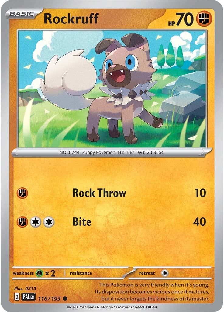 Rockruff (116/193) [Scarlet & Violet: Paldea Evolved] | Jomio and Rueliete's Cards and Comics