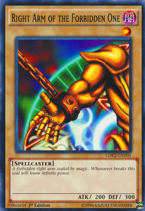 Right Arm of the Forbidden One [LDK2-ENY05] Common | Jomio and Rueliete's Cards and Comics