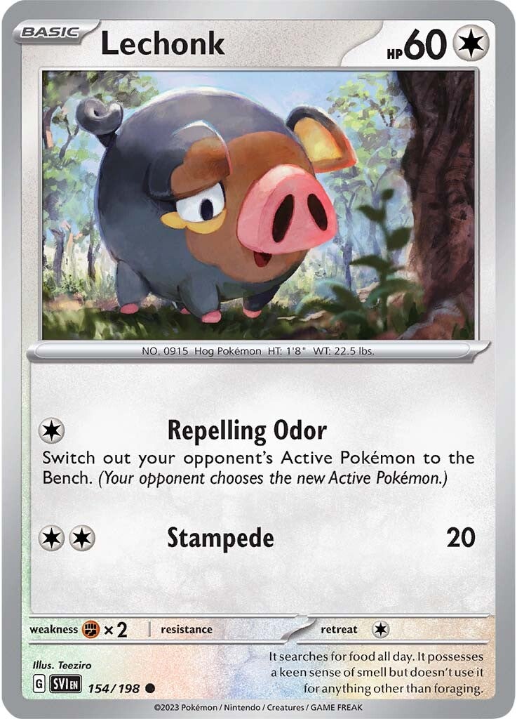Lechonk (154/198) [Scarlet & Violet: Base Set] | Jomio and Rueliete's Cards and Comics