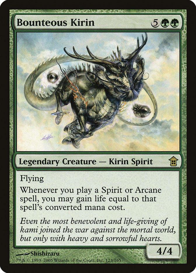 Bounteous Kirin [Saviors of Kamigawa] | Jomio and Rueliete's Cards and Comics