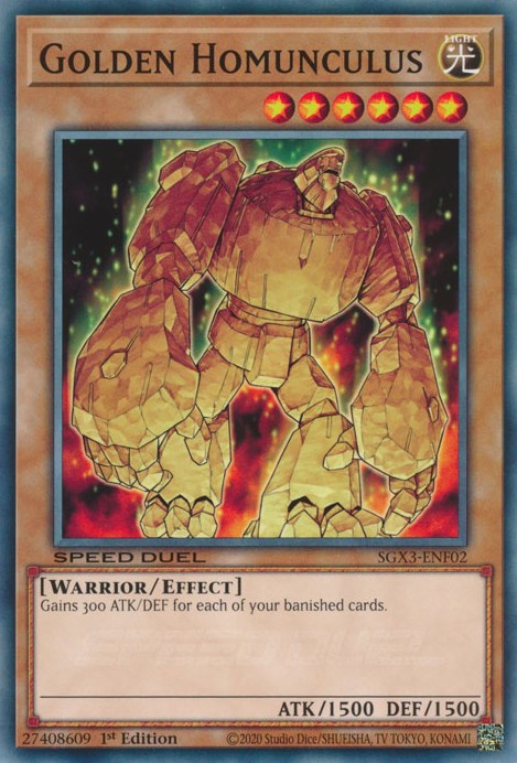 Golden Homunculus [SGX3-ENF02] Common | Jomio and Rueliete's Cards and Comics