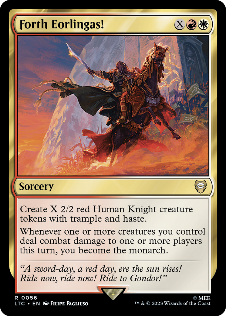 Forth Eorlingas! [The Lord of the Rings: Tales of Middle-Earth Commander] | Jomio and Rueliete's Cards and Comics