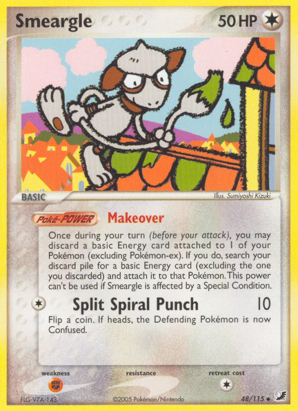 Smeargle (48/115) [EX: Unseen Forces] | Jomio and Rueliete's Cards and Comics