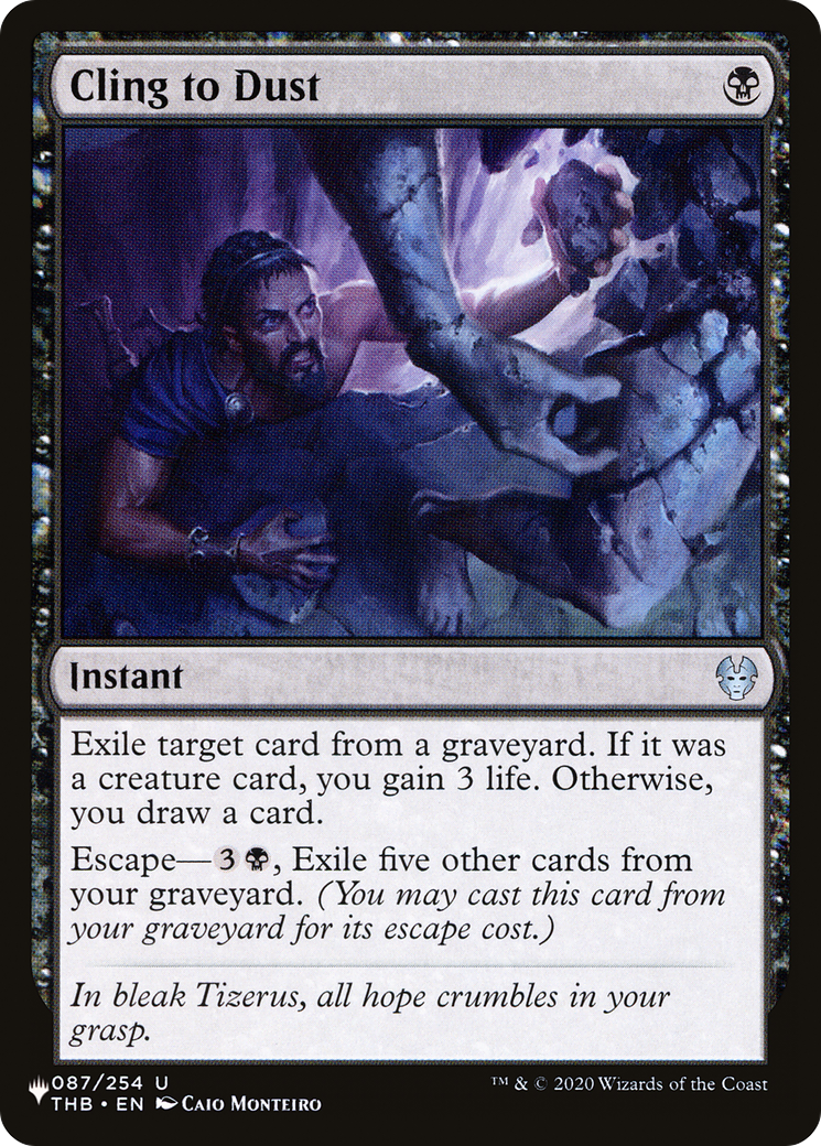 Cling to Dust [The List] | Jomio and Rueliete's Cards and Comics