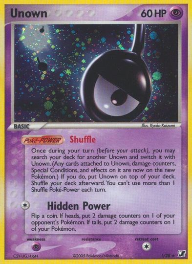 Unown (!) (!/28) [EX: Unseen Forces] | Jomio and Rueliete's Cards and Comics