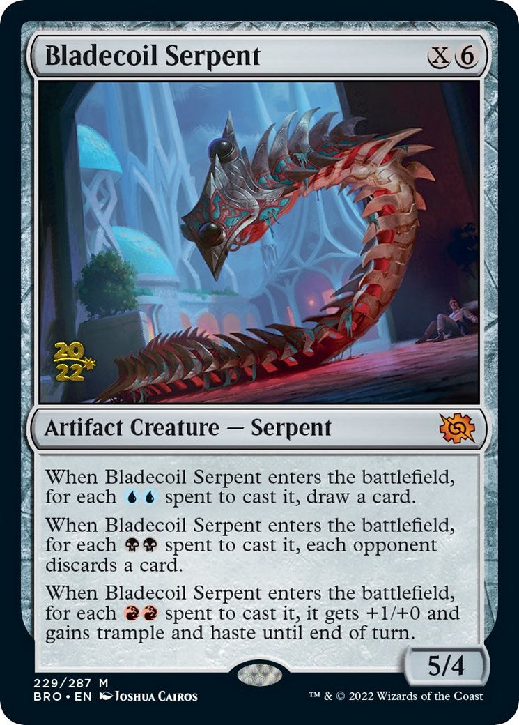 Bladecoil Serpent [The Brothers' War Prerelease Promos] | Jomio and Rueliete's Cards and Comics