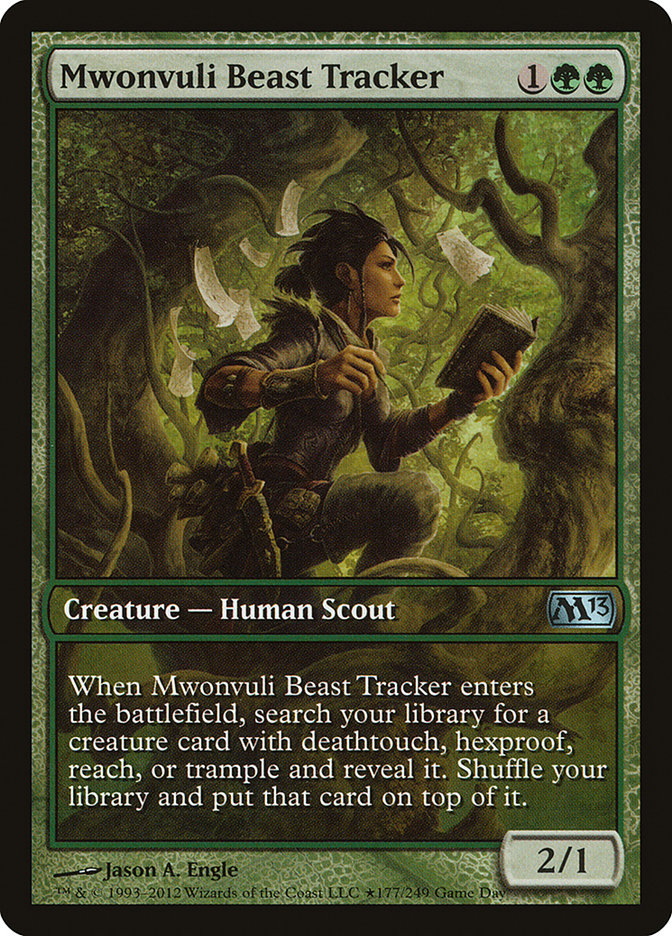 Mwonvuli Beast Tracker (Game Day) [Magic 2013 Promos] | Jomio and Rueliete's Cards and Comics