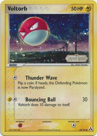Voltorb (68/92) (Stamped) [EX: Legend Maker] | Jomio and Rueliete's Cards and Comics