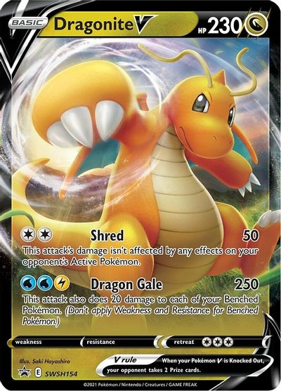 Dragonite V (SWSH154) [Sword & Shield: Black Star Promos] | Jomio and Rueliete's Cards and Comics