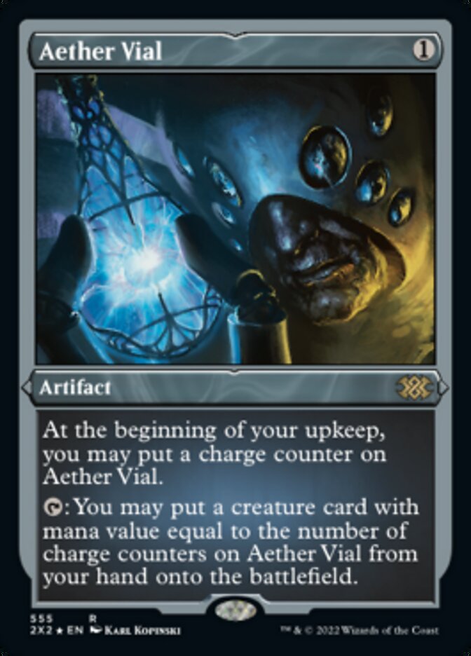 Aether Vial (Foil Etched) [Double Masters 2022] | Jomio and Rueliete's Cards and Comics