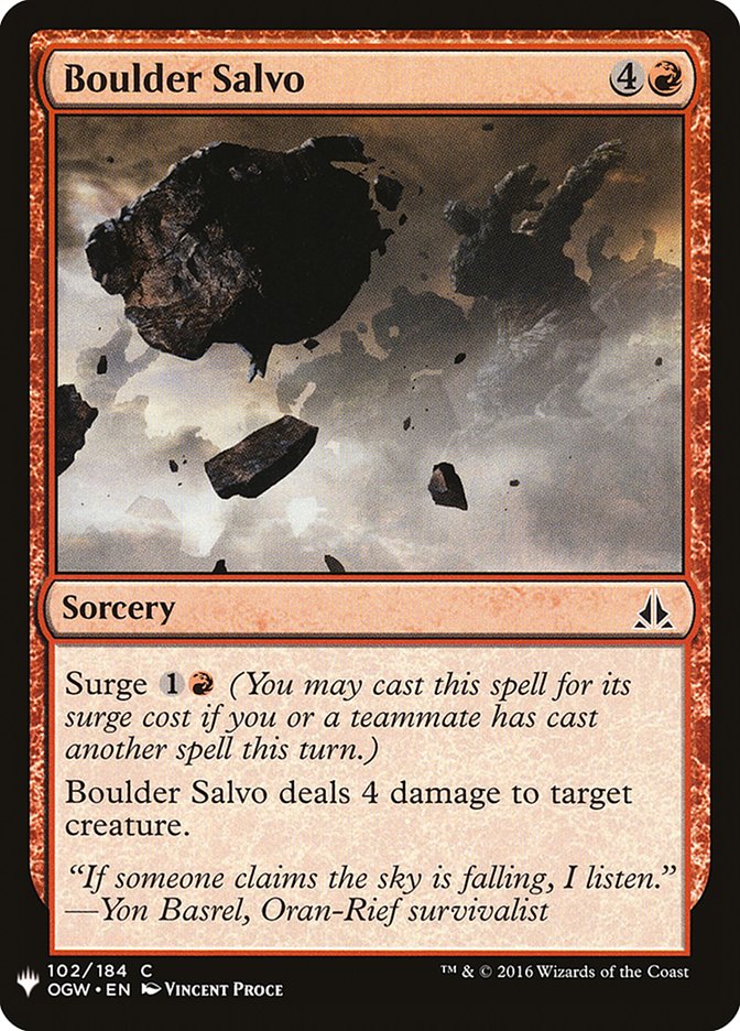 Boulder Salvo [Mystery Booster] | Jomio and Rueliete's Cards and Comics