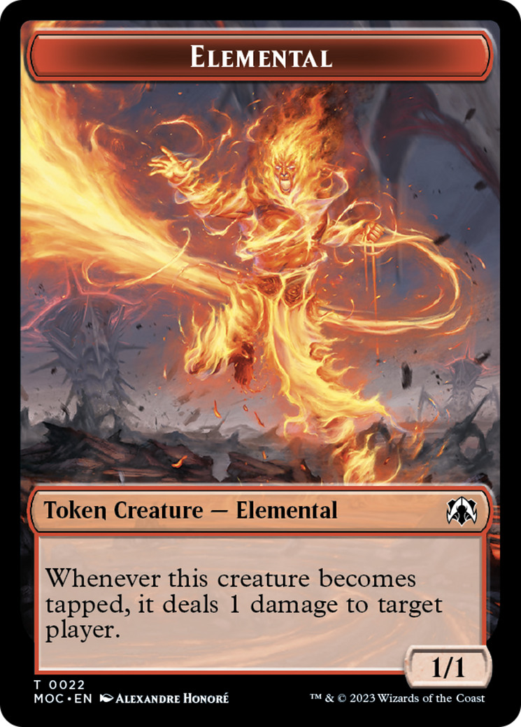 Elemental (22) // Elemental (9) Double-Sided Token [March of the Machine Commander Tokens] | Jomio and Rueliete's Cards and Comics