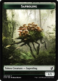 Saproling // Morph Double-Sided Token [Commander 2019 Tokens] | Jomio and Rueliete's Cards and Comics