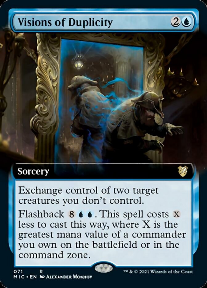 Visions of Duplicity (Extended Art) [Innistrad: Midnight Hunt Commander] | Jomio and Rueliete's Cards and Comics