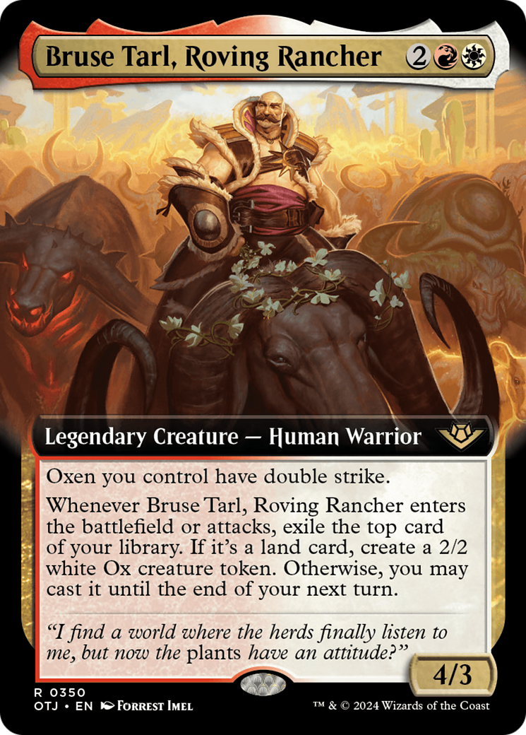 Bruse Tarl, Roving Rancher (Extended Art) [Outlaws of Thunder Junction] | Jomio and Rueliete's Cards and Comics