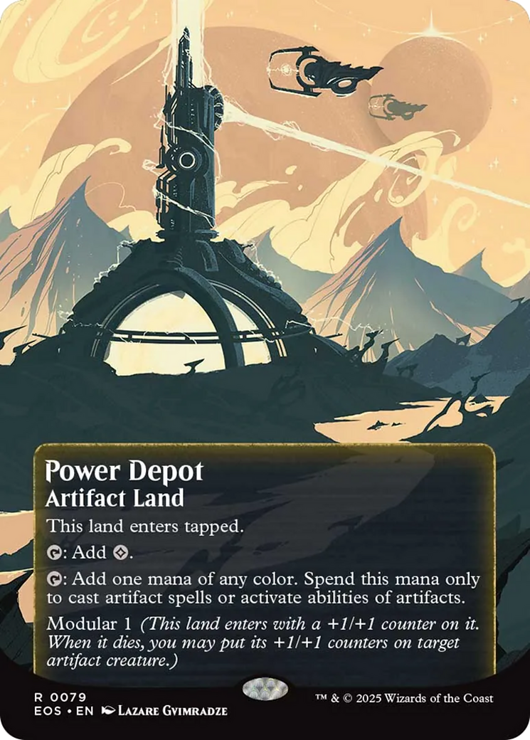 Power Depot (0079) (Borderless) [Edge of Eternities: Stellar Sights] | Jomio and Rueliete's Cards and Comics