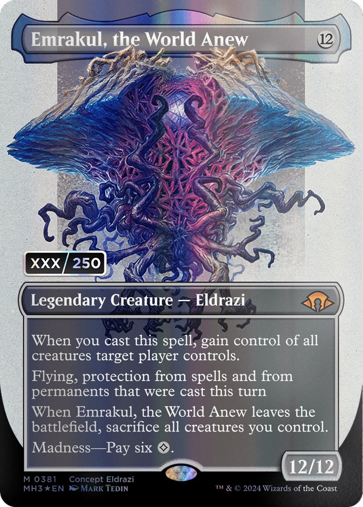 Emrakul, the World Anew (Borderless) (Serial Numbered) [Modern Horizons 3] | Jomio and Rueliete's Cards and Comics