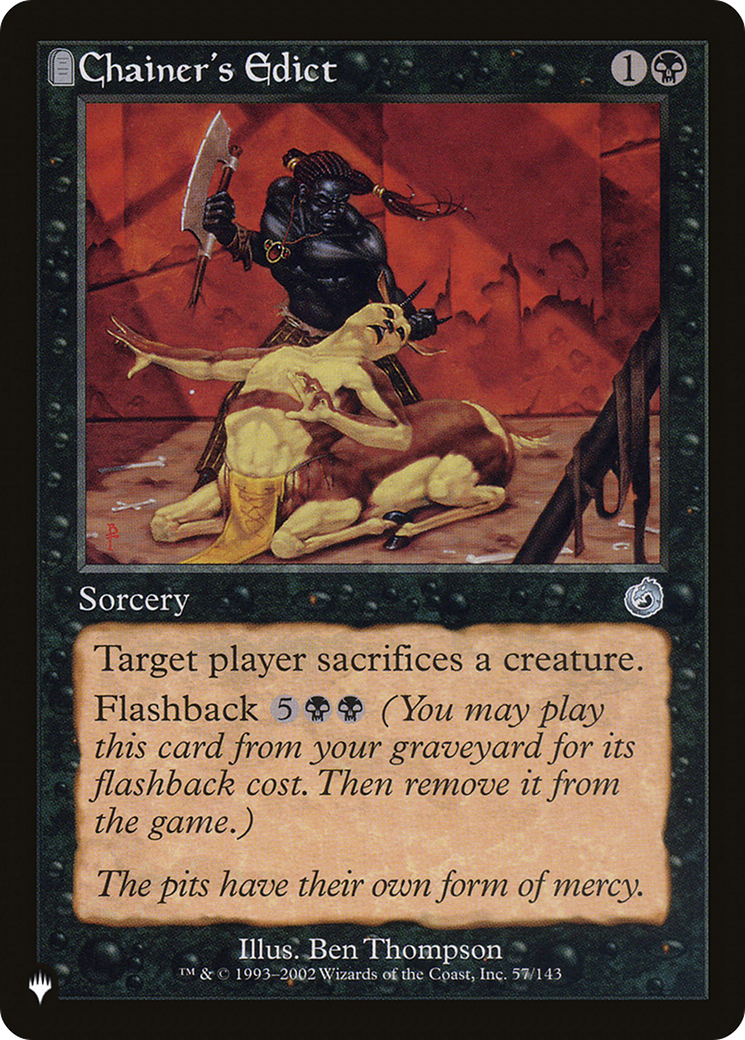 Chainer's Edict [The List] | Jomio and Rueliete's Cards and Comics