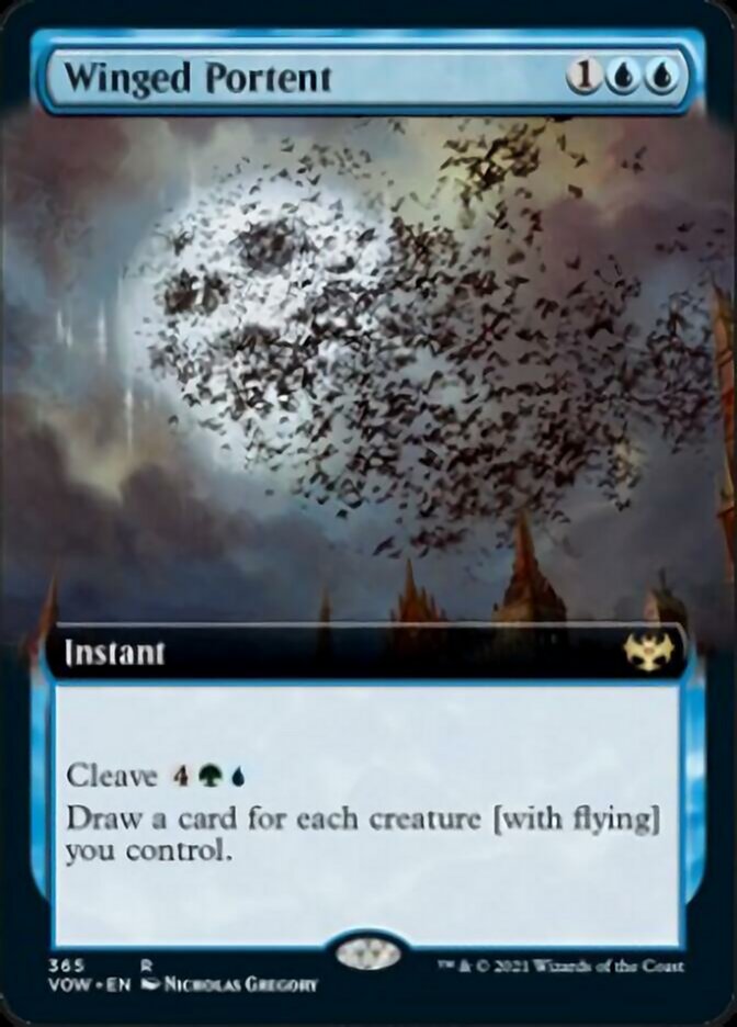 Winged Portent (Extended Art) [Innistrad: Crimson Vow] | Jomio and Rueliete's Cards and Comics