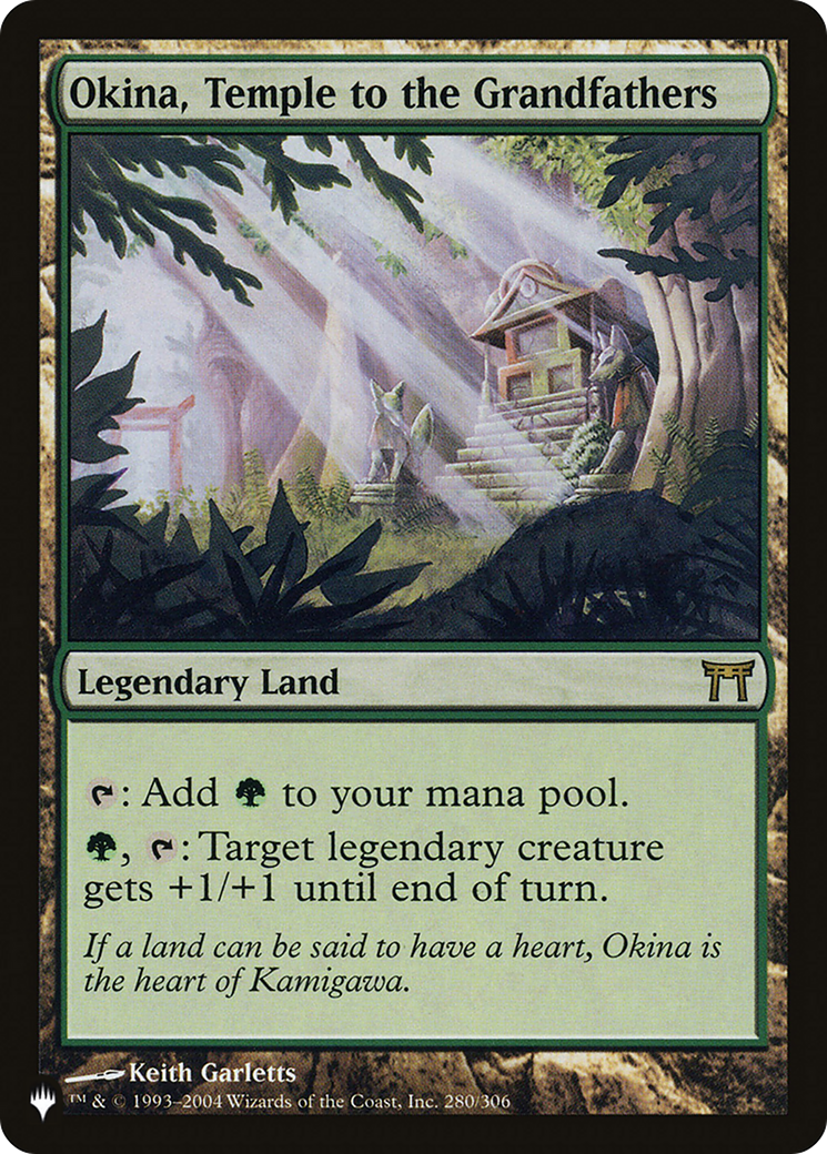 Okina, Temple to the Grandfathers [The List] | Jomio and Rueliete's Cards and Comics