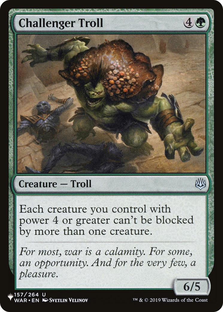 Challenger Troll [The List] | Jomio and Rueliete's Cards and Comics