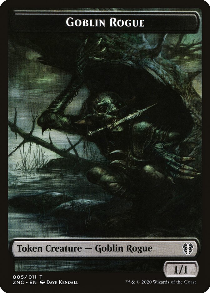 Faerie Rogue // Goblin Rogue Double-Sided Token [Zendikar Rising Commander Tokens] | Jomio and Rueliete's Cards and Comics