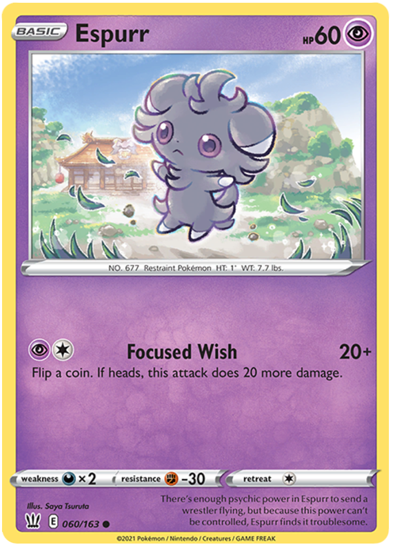Espurr (060/163) [Sword & Shield: Battle Styles] | Jomio and Rueliete's Cards and Comics