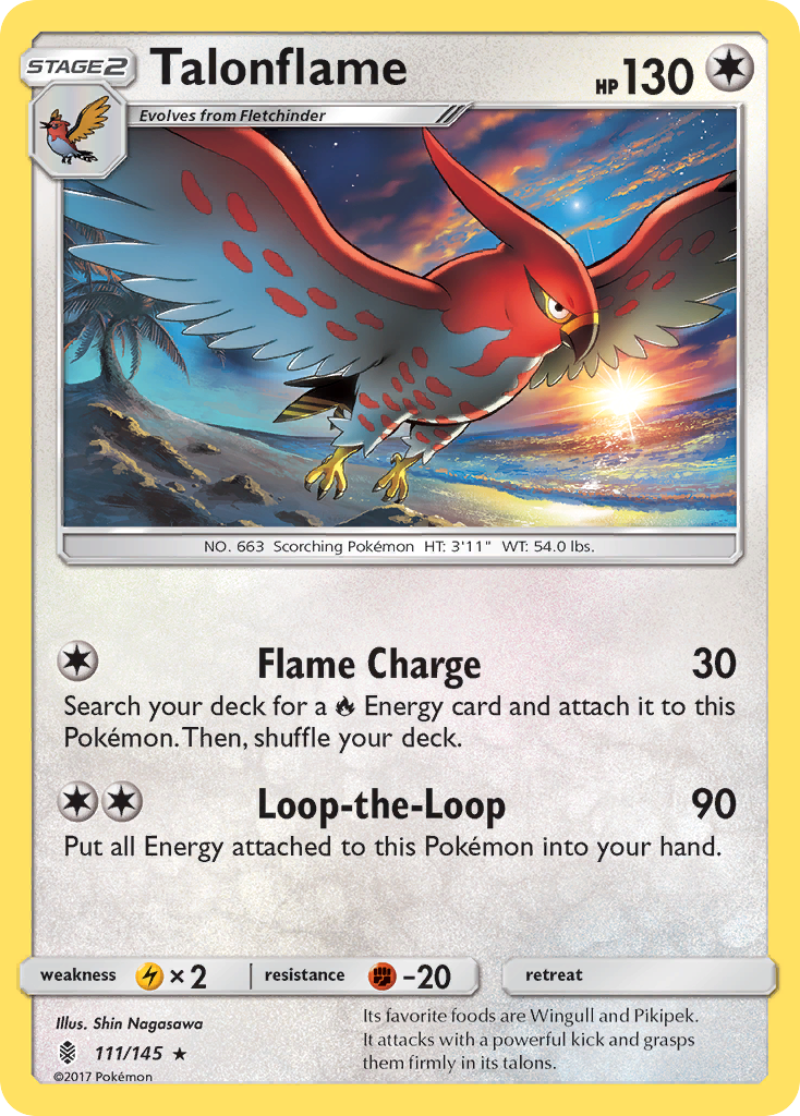 Talonflame (111/145) [Sun & Moon: Guardians Rising] | Jomio and Rueliete's Cards and Comics