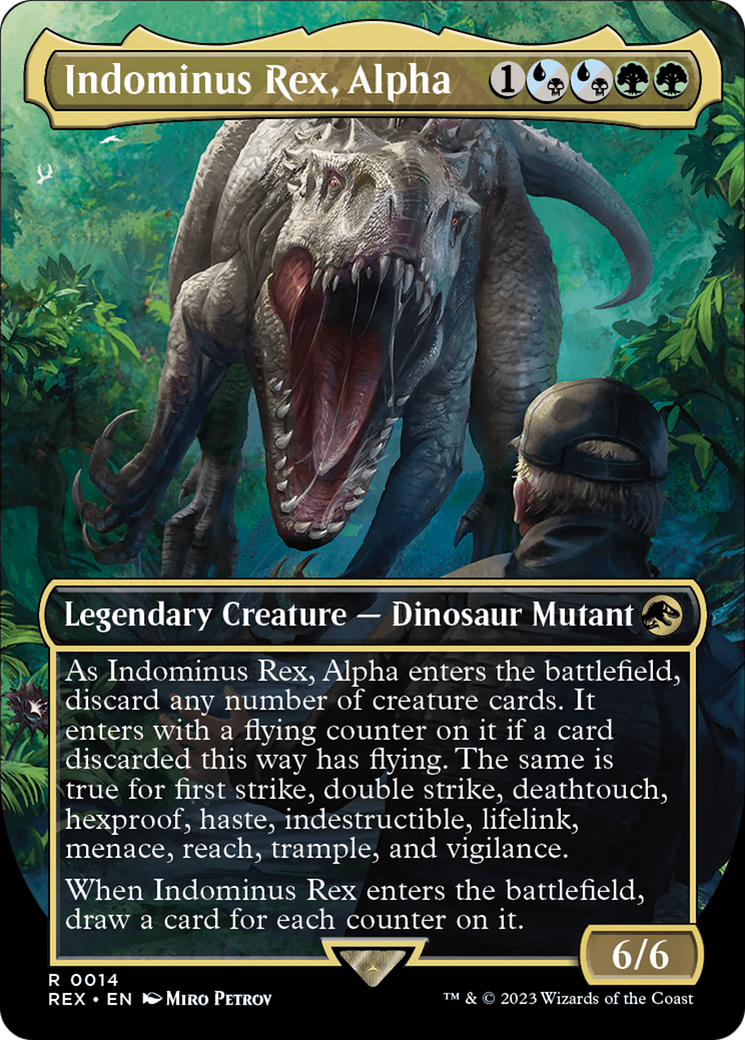 Indominus Rex, Alpha (Borderless) [Jurassic World Collection] | Jomio and Rueliete's Cards and Comics