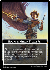 Bounty: Miron Tillas Jr. // Bounty Rules Double-Sided Token [Outlaws of Thunder Junction Commander Tokens] | Jomio and Rueliete's Cards and Comics