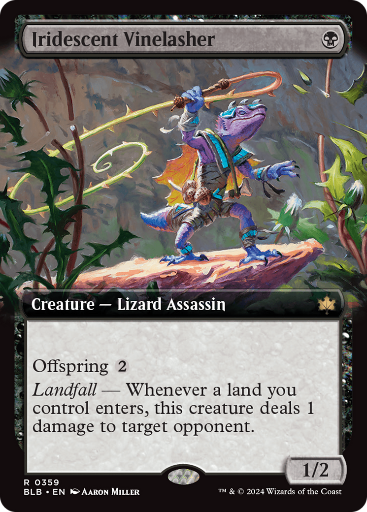 Iridescent Vinelasher (Extended Art) [Bloomburrow] | Jomio and Rueliete's Cards and Comics