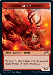 Samurai // Spirit (009) Double-Sided Token [Kamigawa: Neon Dynasty Tokens] | Jomio and Rueliete's Cards and Comics